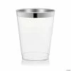 Best reviews of 🥰 10 oz. Clear with Metallic Silver Rim Round Tumblers (336 Cups) 🔥