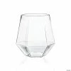 Budget 🛒 12 oz. Clear Hexagonal Stemless Plastic Wine Goblets (32 Glasses) 🎁 -Drinkware by "Anniversary" Shop 12 oz clear hexagonal stemless plastic wine goblets 32 glasses14274417