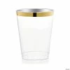 Buy ✨ 12 oz. Clear with Metallic Gold Rim Round Tumblers (240 Cups) 😍