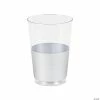 Coupon 💯 12 oz. Clear with Metallic Silver Thick Bottom Round Disposable Plastic Tumblers (90 Cups) 🤩 -Drinkware by "Anniversary" Shop 12 oz clear with metallic silver thick bottom round disposable plastic tumblers 90 cups14274224