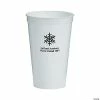 Promo 🔥 Personalized White Winter Wonderland Plastic Tumblers - 50 Ct. ⌛ -Drinkware by "Anniversary" Shop 13575668