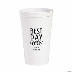 Budget 🎁 Best Day Ever Premium Personalized Plastic Tumblers - 50 Ct. 🎉