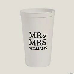 Promo ❤️ Premium Personalized Mr. & Mrs. Cups - 50 Ct. ❤️