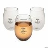 Deals 👍 Personalized Name Script Stemless Plastic Wine Glasses - 48 Pc. 🎁 -Drinkware by "Anniversary" Shop 13963462