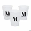 Best reviews of ✔️ Personalized Monogram Plastic Cups - 40 Pc. ⌛ -Drinkware by "Anniversary" Shop 13983273