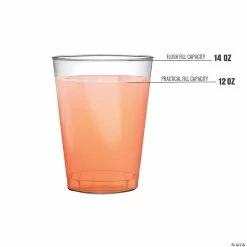 Cheapest 😉 14 oz. Crystal Clear Plastic Disposable Party Cups (120 Tumblers) 😉 -Drinkware by "Anniversary" Shop 14 oz crystal clear plastic disposable party cups 120 tumblers14274787 a03