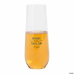 Best Pirce 🛒 Personalized Stemless Champagne Flutes - 48 Pc. 🔔