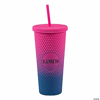 Best Pirce π Personalized Pink & Blue Plastic Tumbler with Straw & Lid β 3 Best Pirce π Personalized Pink & Blue Plastic Tumbler with Straw & Lid β