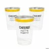 Deals ✨ Personalized Cheers Clear Plastic Cups with Gold Trim - 50 Pc. 🎉 -Drinkware by "Anniversary" Shop 14145659