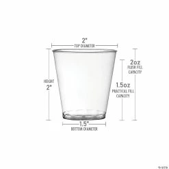 Deals 💯 2 oz. Clear Round Plastic Disposable Shot Glasses (500 Glasses) 😀 -Drinkware by "Anniversary" Shop 2 oz clear round plastic disposable shot glasses 500 glasses14274755 a02