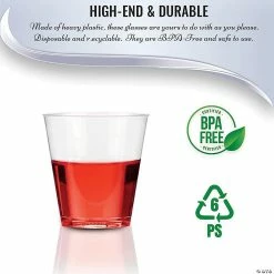 Deals 💯 2 oz. Clear Round Plastic Disposable Shot Glasses (500 Glasses) 😀 -Drinkware by "Anniversary" Shop 2 oz clear round plastic disposable shot glasses 500 glasses14274755 a03