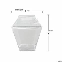 Best Pirce 🎁 3.5 oz. Clear Square Disposable Plastic Mini Cups with Lids (132 Cups) 🤩 -Drinkware by "Anniversary" Shop 3 5 oz clear square disposable plastic mini cups with lids 132 cups14274614 a03