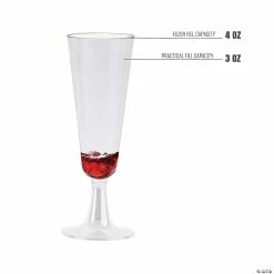 Buy 🧨 4 oz. Clear Disposable Plastic Champagne Flutes (144 Flutes) ✔️ -Drinkware by "Anniversary" Shop 4 oz clear disposable plastic champagne flutes 144 flutes14273967 a02