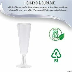 Buy 🧨 4 oz. Clear Disposable Plastic Champagne Flutes (144 Flutes) ✔️ -Drinkware by "Anniversary" Shop 4 oz clear disposable plastic champagne flutes 144 flutes14273967 a03