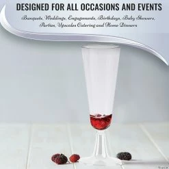 Buy 🧨 4 oz. Clear Disposable Plastic Champagne Flutes (144 Flutes) ✔️ -Drinkware by "Anniversary" Shop 4 oz clear disposable plastic champagne flutes 144 flutes14273967 a04
