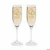 Best Sale ⭐ Personalized Wedding Two Hearts Glass Champagne Flute Set - 2 Ct. 🧨