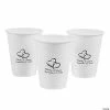 New ⌛ Personalized Two Hearts with Name & Wedding Date Plastic Cups - 40 Pc. 🥰
