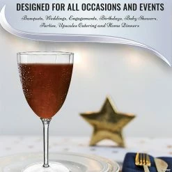 Brand new 🌟 7 oz. Clear Round Disposable Plastic Wine Goblets (36 Goblets) 🧨 -Drinkware by "Anniversary" Shop 7 oz clear round disposable plastic wine goblets 36 goblets14274290 a03