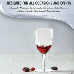 Buy 🧨 8 oz. Clear Stripe Round Disposable Plastic Champagne Flutes (16 Champagne Flutes) 🔔 -Drinkware by "Anniversary" Shop 8 oz clear stripe round disposable plastic champagne flutes 16 champagne flutes14273808 a04