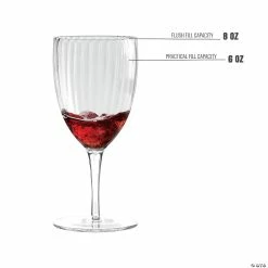 Discount 🔔 8 oz. Clear Stripe Round Disposable Plastic Champagne Flutes (48 Champagne Flutes) ✔️ -Drinkware by "Anniversary" Shop 8 oz clear stripe round disposable plastic champagne flutes 48 champagne flutes14273809 a02