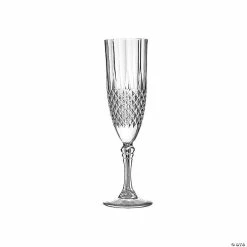 Brand new ๐งจ 8 oz. Crystal Cut Plastic Champagne Flutes (48 Glasses) ๐