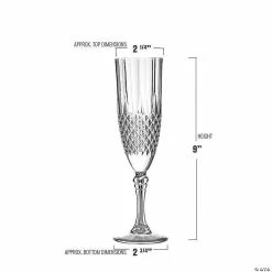 Brand new 🧨 8 oz. Crystal Cut Plastic Champagne Flutes (48 Glasses) 🛒 -Drinkware by "Anniversary" Shop 8 oz crystal cut plastic champagne flutes 48 glasses14274918 a02
