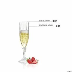 Brand new 🧨 8 oz. Crystal Cut Plastic Champagne Flutes (48 Glasses) 🛒 -Drinkware by "Anniversary" Shop 8 oz crystal cut plastic champagne flutes 48 glasses14274918 a03