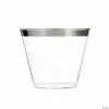 Buy ✔️ 9 oz. Clear with Metallic Silver Rim Round Disposable Plastic Cups (140 Cups) 🎉 -Drinkware by "Anniversary" Shop 9 oz clear with metallic silver rim round disposable plastic cups 140 cups14274271
