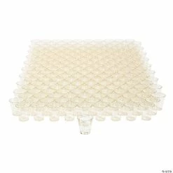 Cheapest ✔️ Bulk Gold Glitter Plastic Shot Glasses - 200 Pc. 🔥