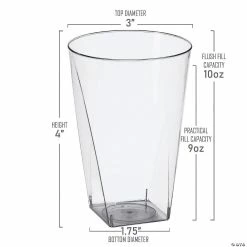 Cheap 🛒 Bulk Kaya Collection 10 oz. Clear Square Bottom Plastic Cups - 500 Pc. 👍 -Drinkware by "Anniversary" Shop bulk kaya collection 10 oz clear square bottom plastic cups 500 pc 14144764 a02