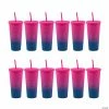 Best Pirce 💯 Bulk Pink & Blue Tumblers with Lids & Straws - 12 Pc. 🤩 -Drinkware by "Anniversary" Shop bulk pink and blue tumblers with lids and straws 12 pc 14104599