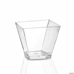 Brand new 🔥 Bulk Premium 2 oz. Clear Plastic Mini Verrine Sample Cube Cups - 240 Pc. 🌟