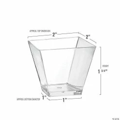 Brand new 🔥 Bulk Premium 2 oz. Clear Plastic Mini Verrine Sample Cube Cups - 240 Pc. 🌟 -Drinkware by "Anniversary" Shop bulk premium 2 oz clear plastic mini verrine sample cube cups 240 pc 14109078 a02