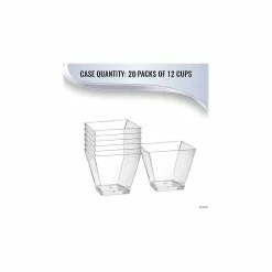 Brand new 🔥 Bulk Premium 2 oz. Clear Plastic Mini Verrine Sample Cube Cups - 240 Pc. 🌟 -Drinkware by "Anniversary" Shop bulk premium 2 oz clear plastic mini verrine sample cube cups 240 pc 14109078 a05