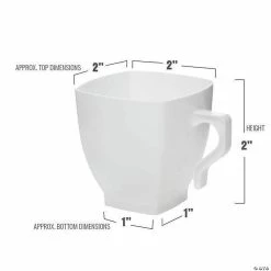 Cheap 😍 Bulk Premium 2 oz. White Square Plastic Mini Coffee Tea Cups - 240 Pc. 😍 -Drinkware by "Anniversary" Shop bulk premium 2 oz white square plastic mini coffee tea cups 240 pc 14109124 a02