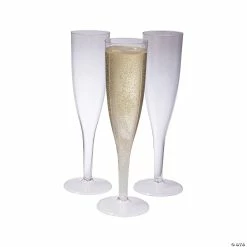 Discount ๐ Clear Plastic Champagne Flutes Box Set - 10 Ct. โญ