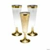 Top 10 ✔️ Clear Plastic Champagne Flutes with Gold Trim - 25 Ct. 😉 -Drinkware by "Anniversary" Shop clear plastic champagne flutes with gold trim 25 ct 13963401
