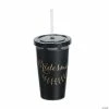 Discount ✨ Gold & Black Bridesmaid Tumbler with Lid & Straw 💯 -Drinkware by "Anniversary" Shop gold and black bridesmaid tumbler with lid and straw13786748