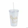 Buy 🥰 Gold Glitter Bride Tumbler with Lid & Straw ❤️ -Drinkware by "Anniversary" Shop gold glitter bride tumbler with lid and straw13786751 1