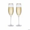 Flash Sale 😉 Gold Trim Wedding Toasting Glass Champagne Flutes - 2 Ct. 😀 -Drinkware by "Anniversary" Shop gold trim wedding toasting glass champagne flutes 2 ct 13821964