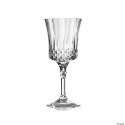 Wholesale 🤩 Kaya Collection 11 oz. Clear Crystal Cut Plastic Wine Goblets (48 Goblets) ❤️