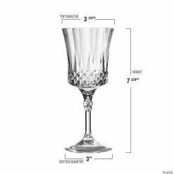 Wholesale 🤩 Kaya Collection 11 oz. Clear Crystal Cut Plastic Wine Goblets (48 Goblets) ❤️ -Drinkware by "Anniversary" Shop kaya collection 11 oz clear crystal cut plastic wine goblets 48 goblets14144922 a02