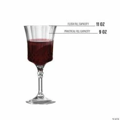 Wholesale 🤩 Kaya Collection 11 oz. Clear Crystal Cut Plastic Wine Goblets (48 Goblets) ❤️ -Drinkware by "Anniversary" Shop kaya collection 11 oz clear crystal cut plastic wine goblets 48 goblets14144922 a03