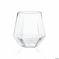 Cheap 😉 Kaya Collection 12 oz. Clear Hexagonal Stemless Plastic Wine Glass (64 Glasses) ❤️