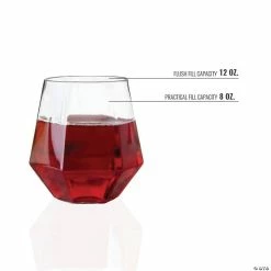 Cheap 😉 Kaya Collection 12 oz. Clear Hexagonal Stemless Plastic Wine Glass (64 Glasses) ❤️ -Drinkware by "Anniversary" Shop kaya collection 12 oz clear hexagonal stemless plastic wine glass 64 glasses14144915 a02