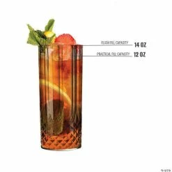 Buy ✔️ Kaya Collection 14 oz. Clear Crystal Cut High Ball Plastic Glasses (48 Glasses) 👏 -Drinkware by "Anniversary" Shop kaya collection 14 oz clear crystal cut high ball plastic glasses 48 glasses14144924 a02