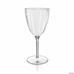 Outlet 💯 Kaya Collection 7 oz. Clear Round Disposable Plastic Wine Goblets (96 Goblets) ❤️