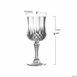 Budget 👍 Kaya Collection 8 oz. Crystal Cut Plastic Wine Glasses (48 Glasses) 👏 -Drinkware by "Anniversary" Shop kaya collection 8 oz crystal cut plastic wine glasses 48 glasses14144923 a02