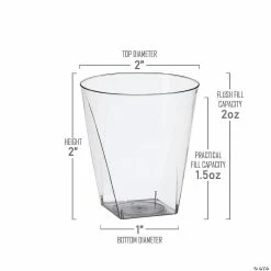 Deals 🔥 Premium 2 oz. Clear Square Bottom Disposable Plastic Shot Cups (500 Cups) 🧨 -Drinkware by "Anniversary" Shop premium 2 oz clear square bottom disposable plastic shot cups 500 cups14109089 a02