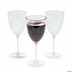 Coupon 😉 Premium Clear Crystal Plastic Wine Glasses - 8 Pc. 🌟